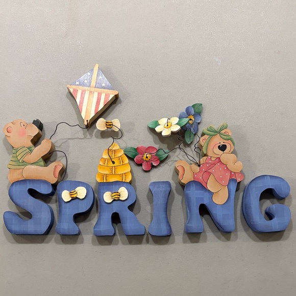Hand Crafted Other - Spring  Wooden Letters Hand Crafted Home Decor
